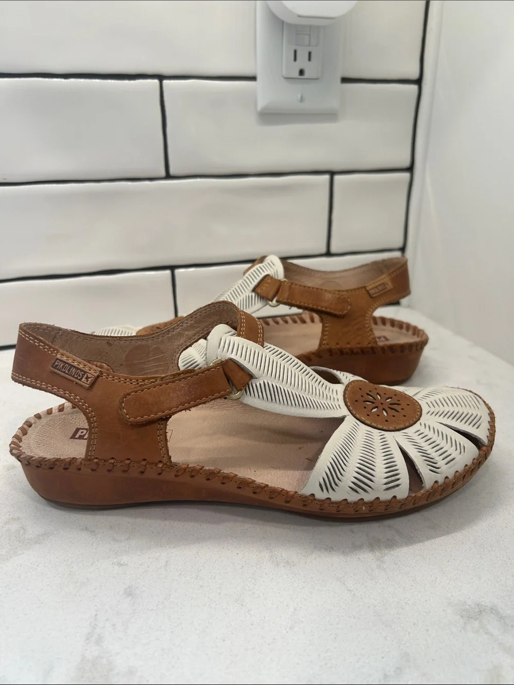 PIKOLINOS WOMEN'S P. VALLARTA Sandals Coastal Leather Comfort Size 38 / 8.5